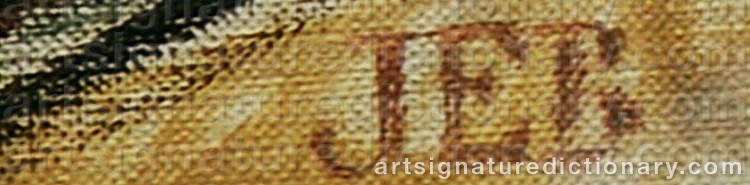 Authentic signature by John-Erik BÄCKERSTEN on Painting/Watercolour artwork