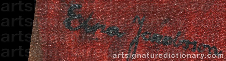 Signature by Elna JACOBSSON