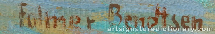 Authentic signature by Folmer BENDTSEN on  artwork