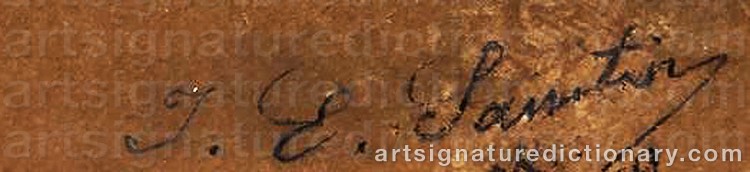 Authentic signature by Jules Emile SAINTIN on Painting/Watercolour artwork