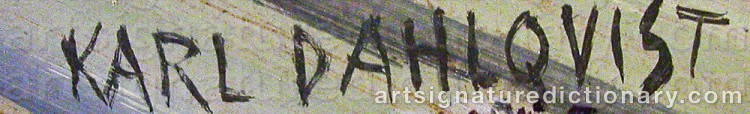 Signature by Karl DAHLQVIST