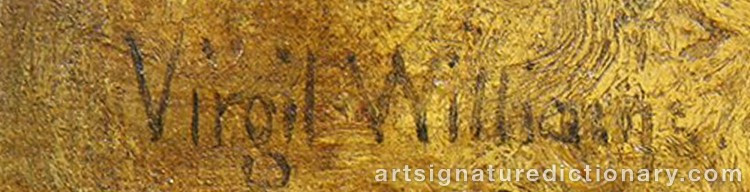 Authentic signature by Virgil WILLIAMS on Painting/Watercolour artwork