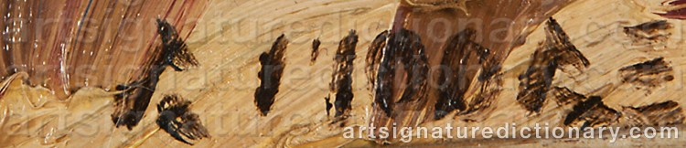Authentic signature by Robert MOORE on Painting/Watercolour artwork
