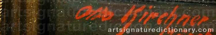 Authentic signature by Otto KIRCHNER on artwork