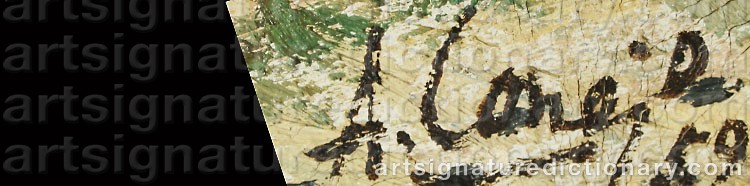 Authentic signature by Andrés CONEJO on  artwork