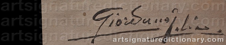 Authentic signature by Felice FELICE on  artwork