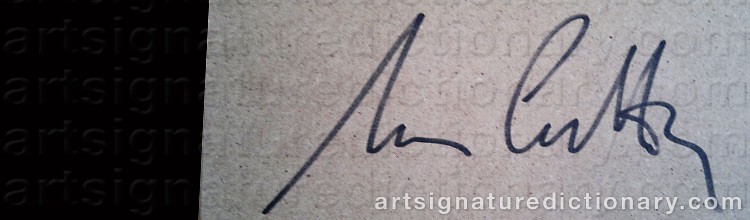 Authentic signature by Marco CUTTICA on artwork