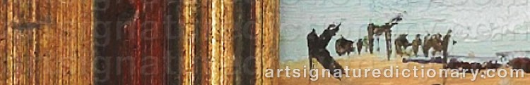 Authentic signature by Karl TERRY on artwork