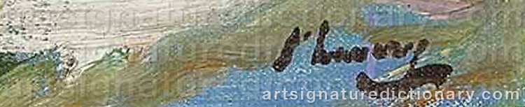 Authentic signature by John LAVERY on  artwork