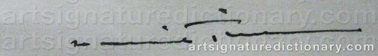 Authentic signature by Henrik TIKKANEN on artwork