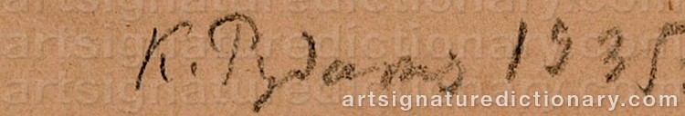 Authentic signature by Konstantin Ivanovich RUDAKOV on artwork