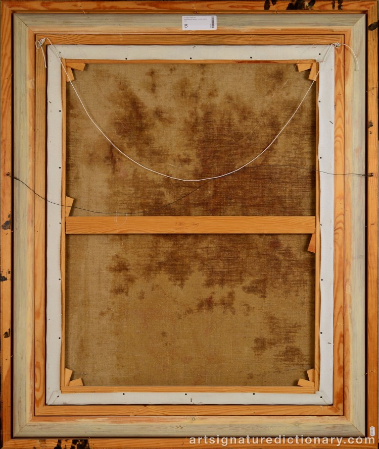 Close-up details showing Albin AMELIN signature forgery characteristics