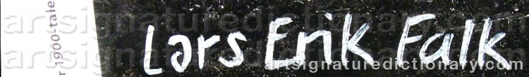 Signature by Lars Erik FALK