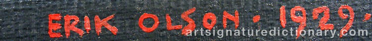 Signature by Erik OLSON