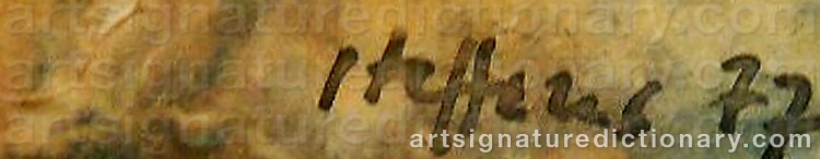 Authentic signature by Hans Hermann STEFFENS on  artwork