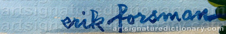 Signature by Erik FORSMAN