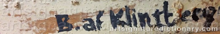 Authentic signature by Bengt Af KLINTBERG on  artwork