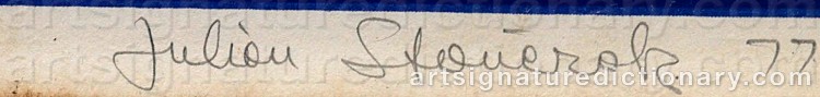 Authentic signature by Julian STANCZAK on Drawing/Graphic/Print artwork
