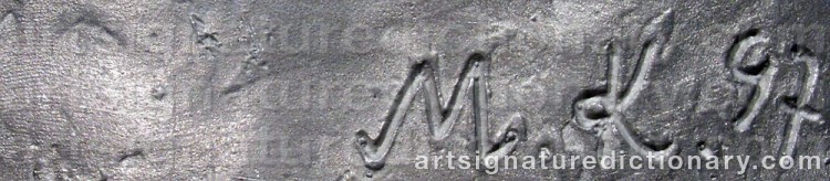 Signature by Martin KIPPENBERGER