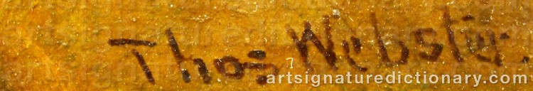 Authentic signature by Thomas WEBSTER on  artwork