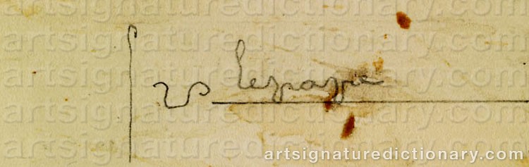 Authentic signature by Georges LEPAPE on  artwork