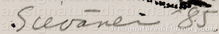 Authentic signature by Jaakko SIEVÄNEN on artwork