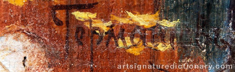 Authentic signature by Michail Markianovic GUERMACHEFF on  artwork