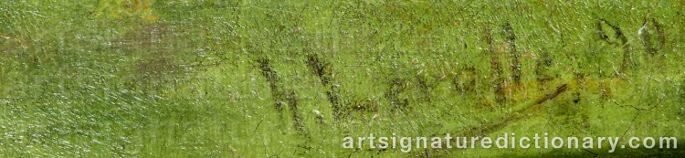 Authentic signature by Henri LEROLLE on artwork