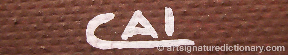 Authentic signature by Cai PAULSEN on  artwork