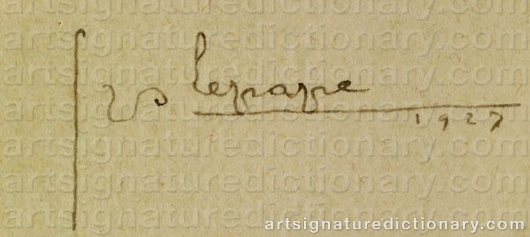 Authentic signature by Georges LEPAPE on  artwork