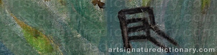 Authentic signature by Rudolf RIEMERSCHMID on  artwork