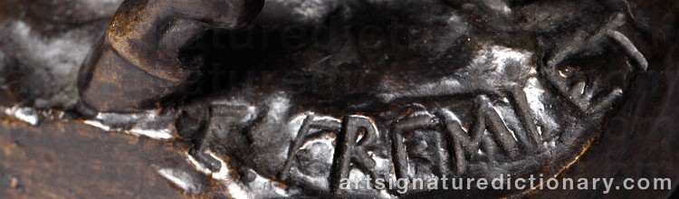 Authentic signature by Emmanuel FRÉMIET on artwork