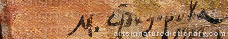 Authentic signature by Maria Alekseevna FEDOROVA on artwork