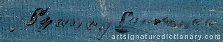 Authentic signature by Sydney Mortimer LAURENCE on Painting/Watercolour artwork