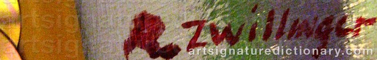 Authentic signature by Rhonda ZWILLINGER on  artwork