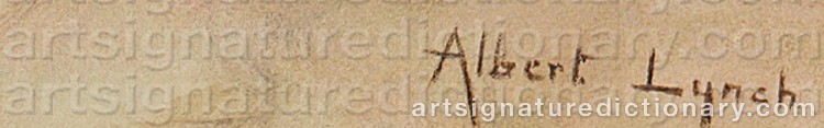 Authentic signature by Albert LYNCH on  artwork
