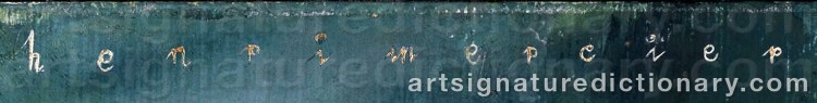 Authentic signature by Henri MERCIER on  artwork