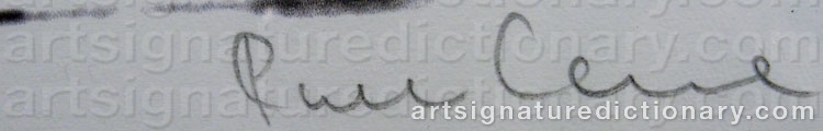 Authentic signature by Pierre CLAUSEN on  artwork