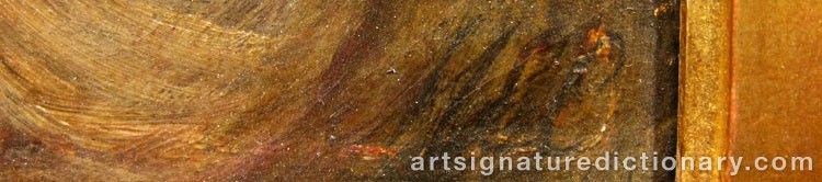 Authentic signature by Mary Ellen EDWARDS on  artwork