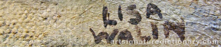 Authentic signature by Lisa WALIN on  artwork