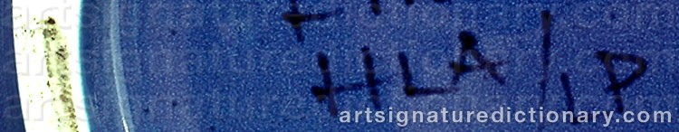 Authentic signature by Hilkka-Liisa AHOLA on  artwork