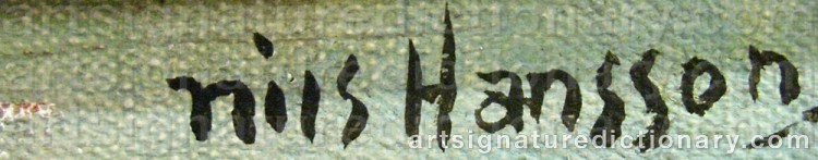 Signature by Nils HANSSON
