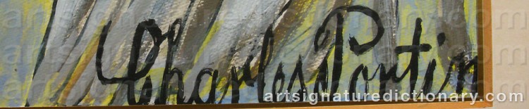 Authentic signature by Charles PORTIN on  artwork