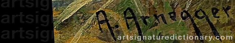 Signature by Alois ARNEGGER