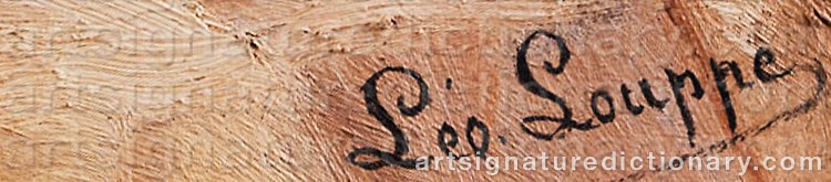 Authentic signature by Léo LOUPPE on  artwork