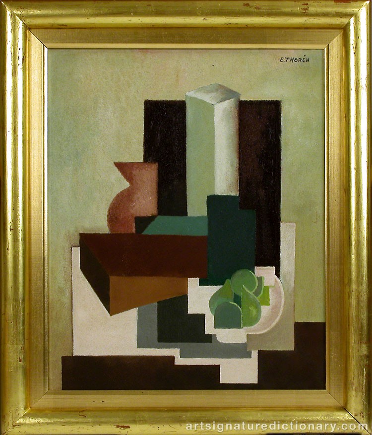 Close-up details showing Esaias THORÉN signature forgery characteristics