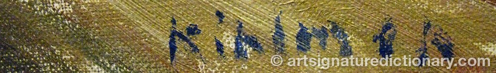 Authentic signature by Einar KIHLMAN on artwork