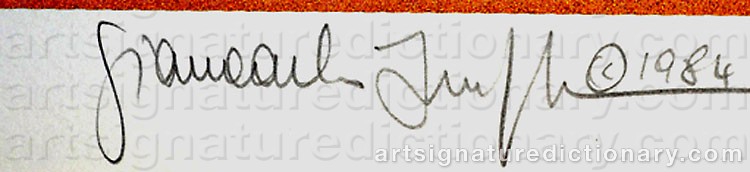 Authentic signature by Giancarlo IMPIGLIA on  artwork