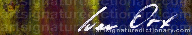 Authentic signature by Iven ORX on  artwork