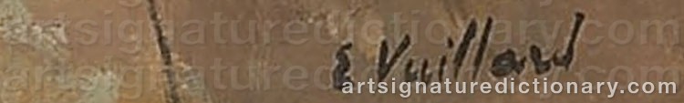 Authentic signature by Edouard VUILLARD on artwork